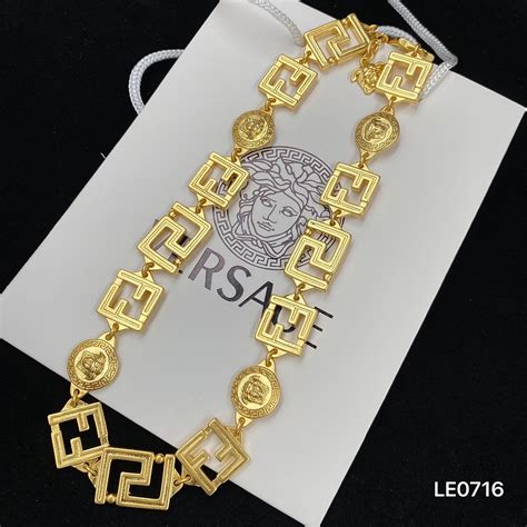 replica versace outfits|Versace imitation necklace.